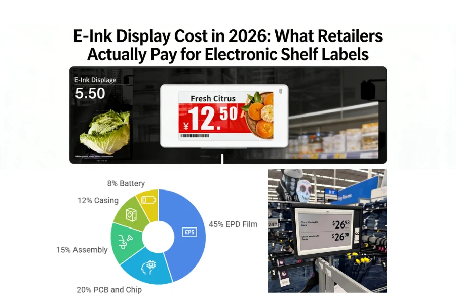 E-Ink Display Cost wɔ 2026 mu: Nea Adetɔnfo Tua Ankasa wɔ Ɛlektrɔnik Shelf La...