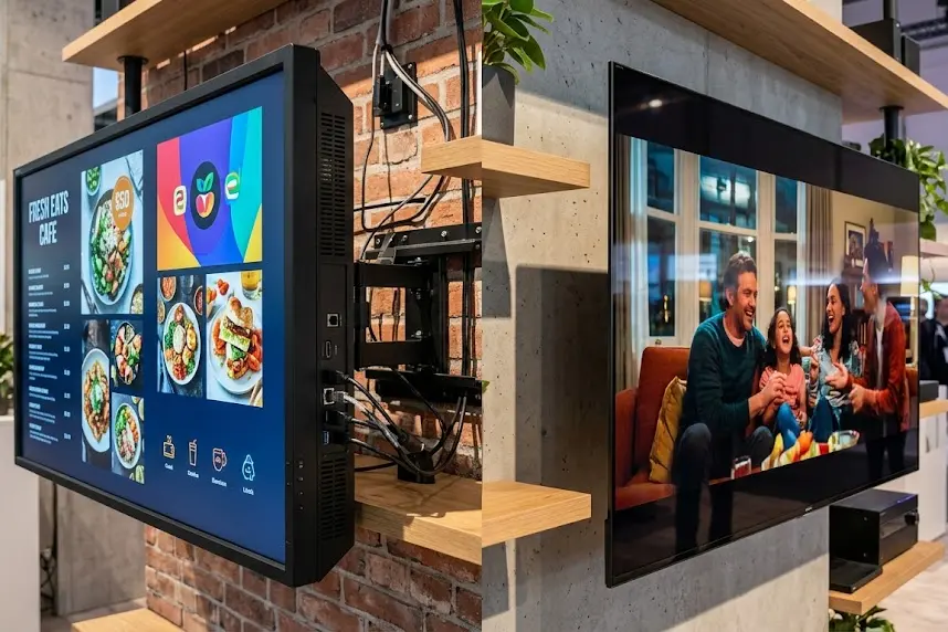 Commercial Display vs Consumer TV: Nsonsonoe Titiriw, Ɛka Ankasa, ne Sɛnea Wɔpaw