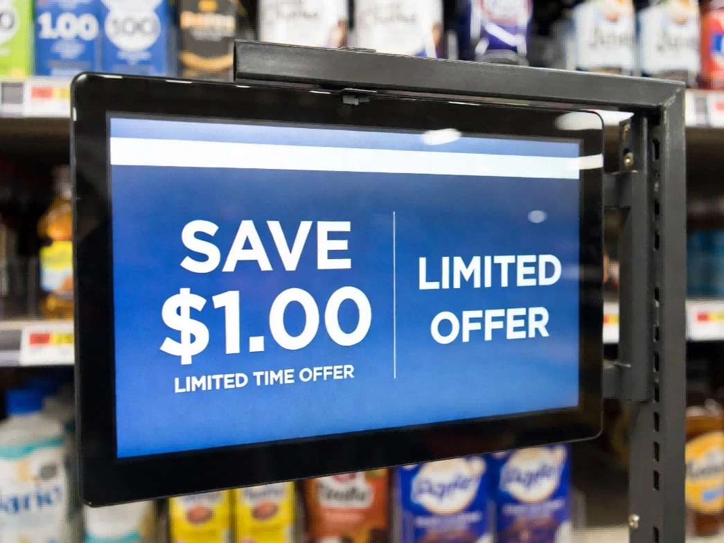 Bar LCD Display Adetɔ Akwankyerɛ ma Retail Shelf Signage
